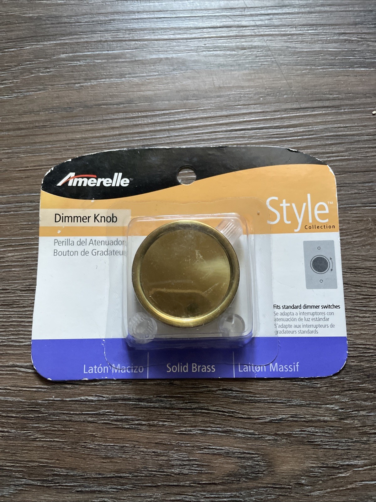 Amerelle Dimmer Knob SOLID BRASS Standard Dimmer Vintage NEW