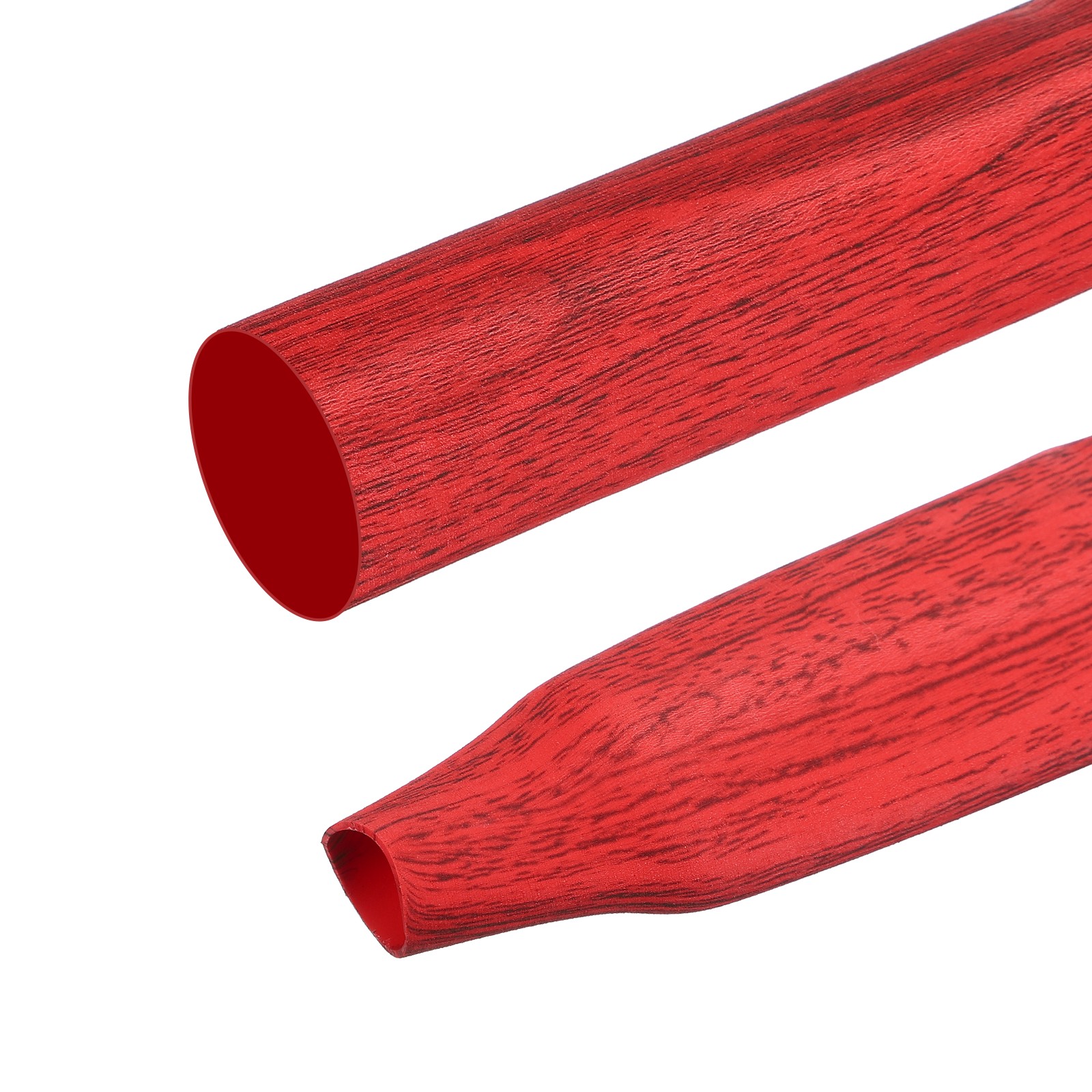 1.6ft 1.1″/28mm Dia Fishing Rod Heat Shrink Tube 1.8:1, Red Wooden Grain