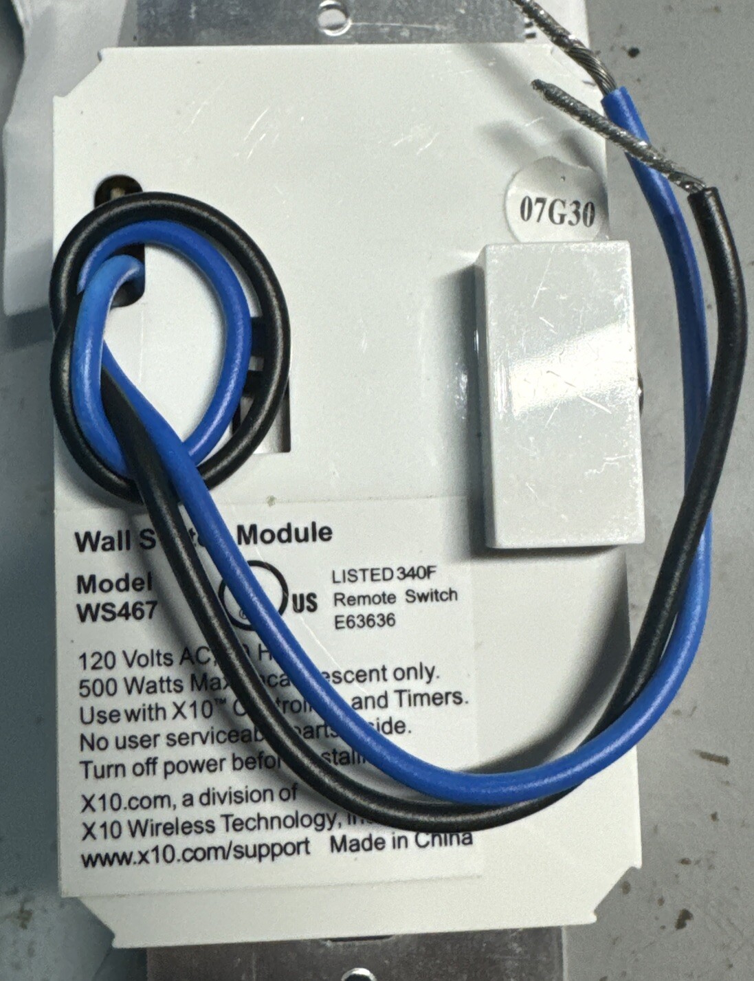 X10 Wall Switch Module WS467 – NEW By X10