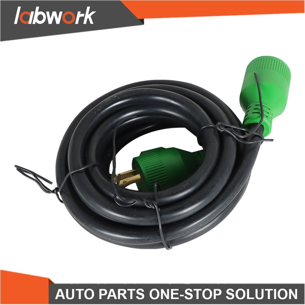Labwork Generator Extension Cord 3 Prong 30 Amp 15FT NEMA L5-30P/L5-30R 125V