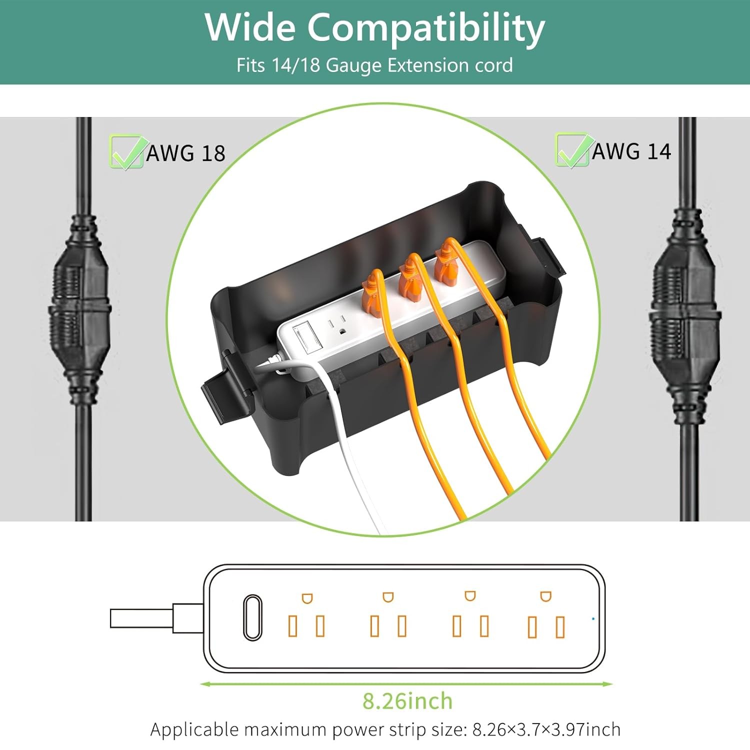 Waterproof Electrical Connection Box Outdoor Weatherproof Extension Cord Box