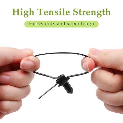 Push Mount Wire Ties, Snap in Zip Tie Automotive Clips Nylon Wire 45 Pcs Black