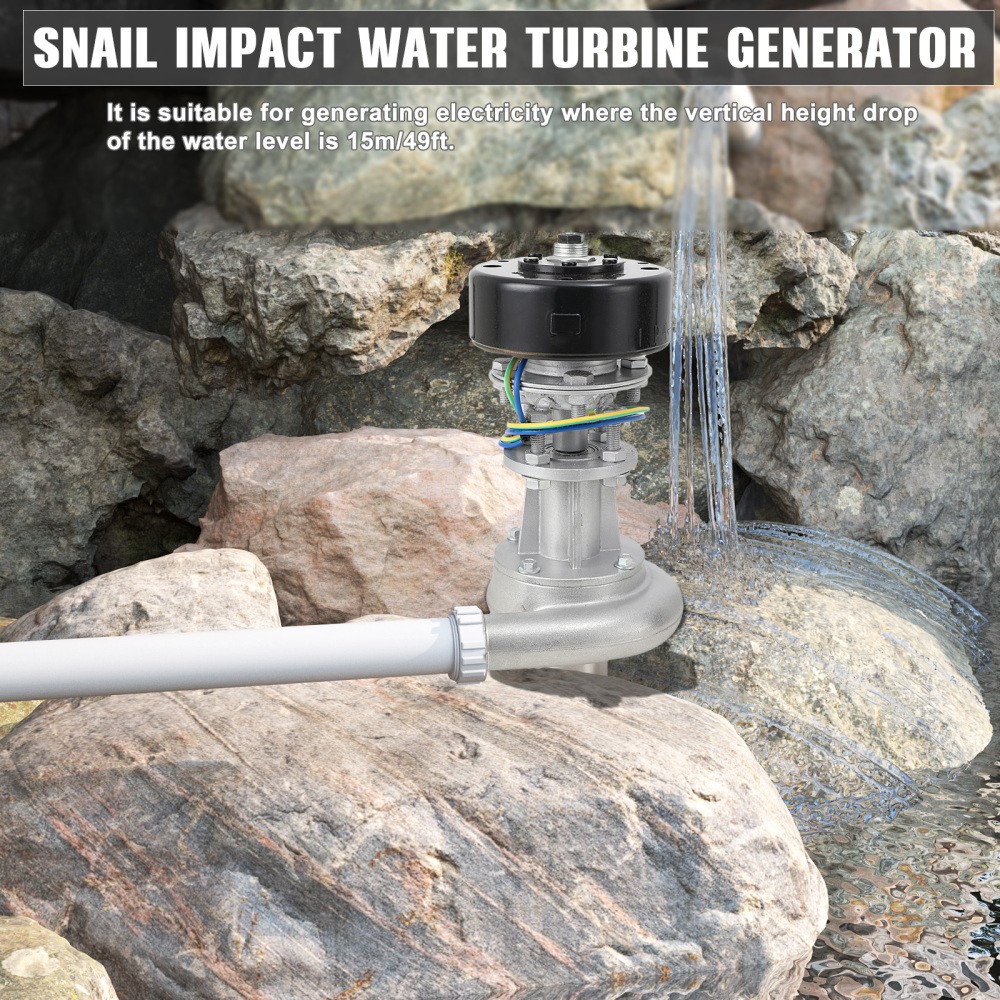 1000W 220v 3,500RPM Watt Aluminum alloy Turbine Hydroelectric Generator Lighting
