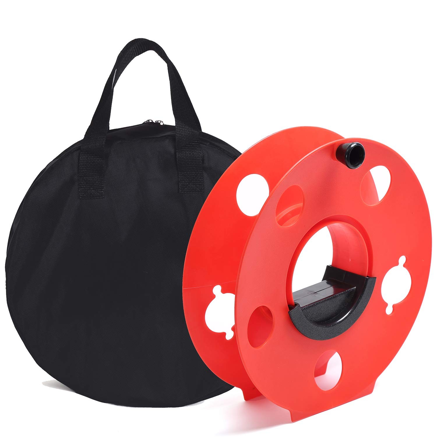 Homeon Wheels Heavy Duty Impact Resistant Plastic Extension Cord Storage Reel Wi