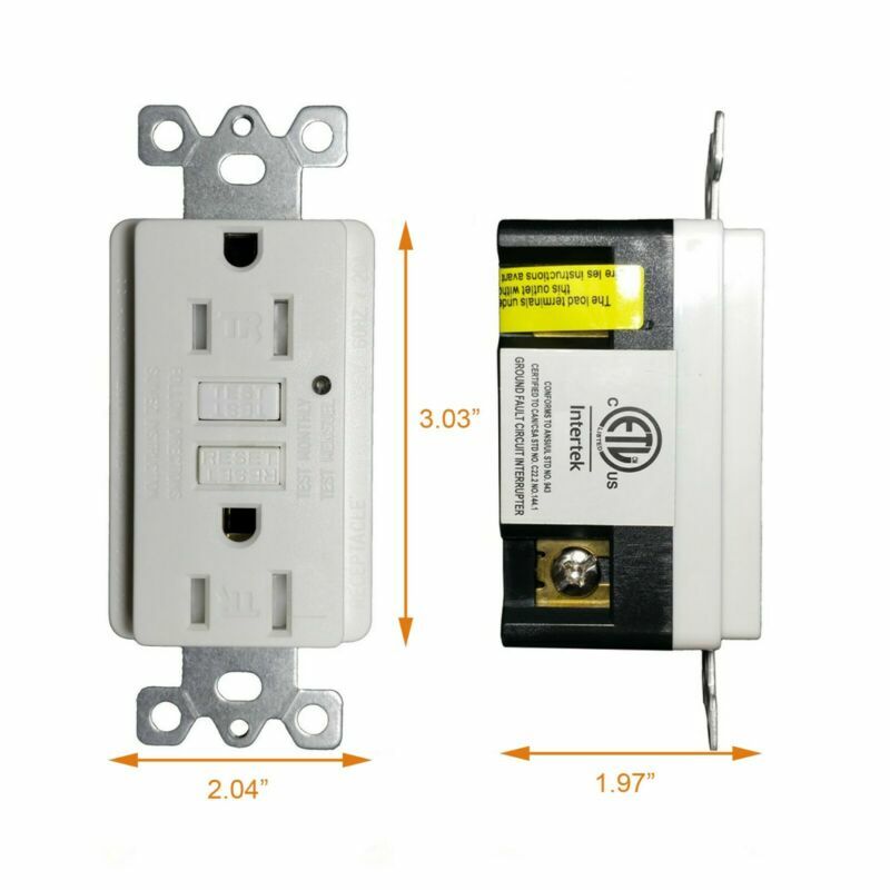 10 Pack GFCI outlet 15A Self testing Tamper Resistant Receptacle Wallplate White