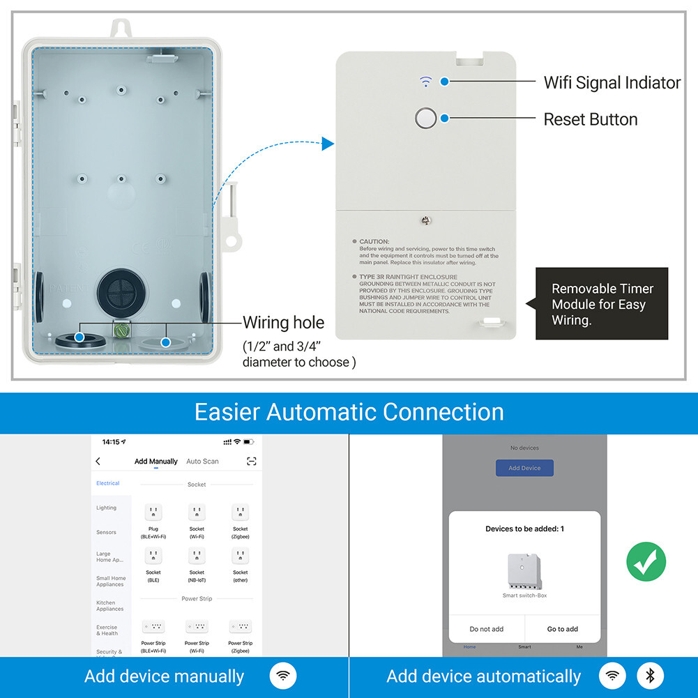 DEWENWILS Outdoor Smart WiFi Pool Pump Timer, Heavy Duty, Remote & Voice Control
