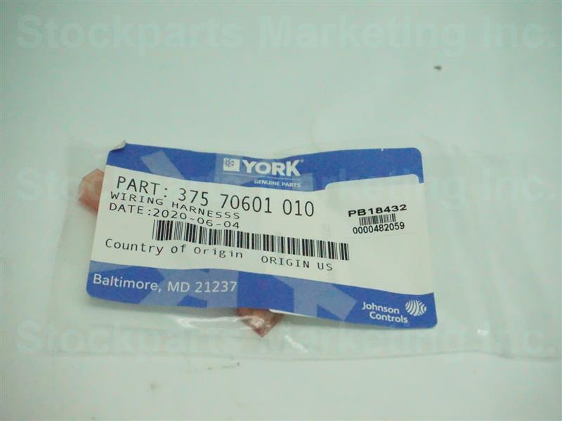 York 375 70601 010 37570601010 Wiring Harness NEW NNB 30 Days Warranty