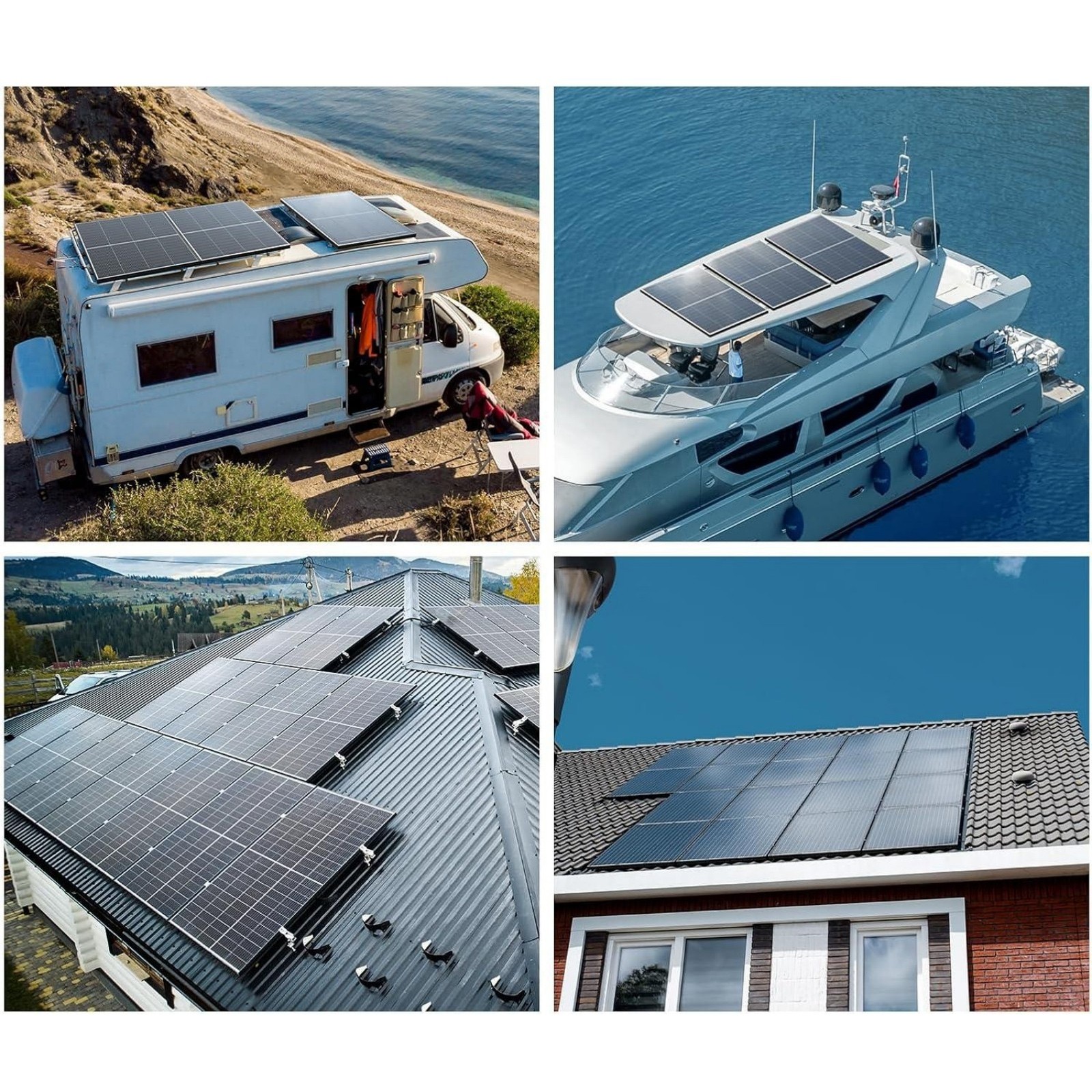 AeternaSol 800W (200W*4) 18V Solar Panel N-Type Mono 18BB Roof RV Boat