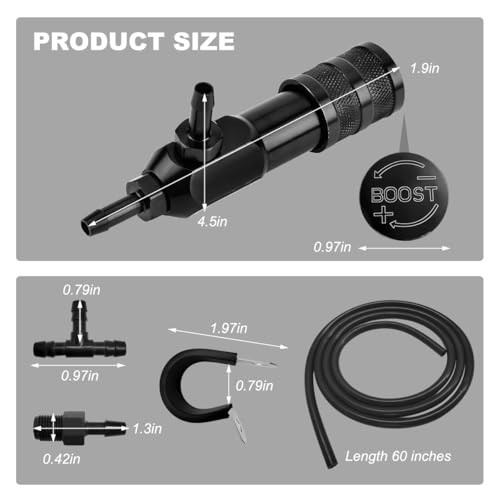 Manual Boost Controller Kit, 1-30 PSI Adjustable Closed Loop Turbo Chargers,