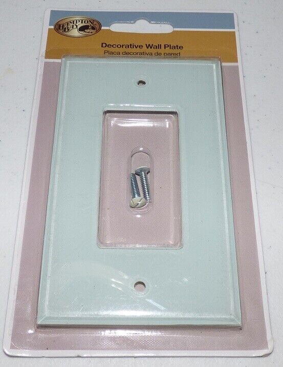 Hampton Bay 67RWHB Rocker Acrylic Glass White Rectangle Electrical Wall Plate 1R