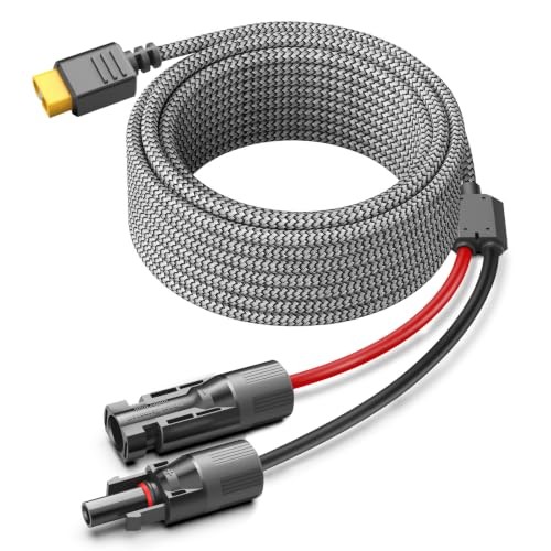 Solar Connector to XT60 Extension Cable 11Ft Power Solar Adapter for Anker