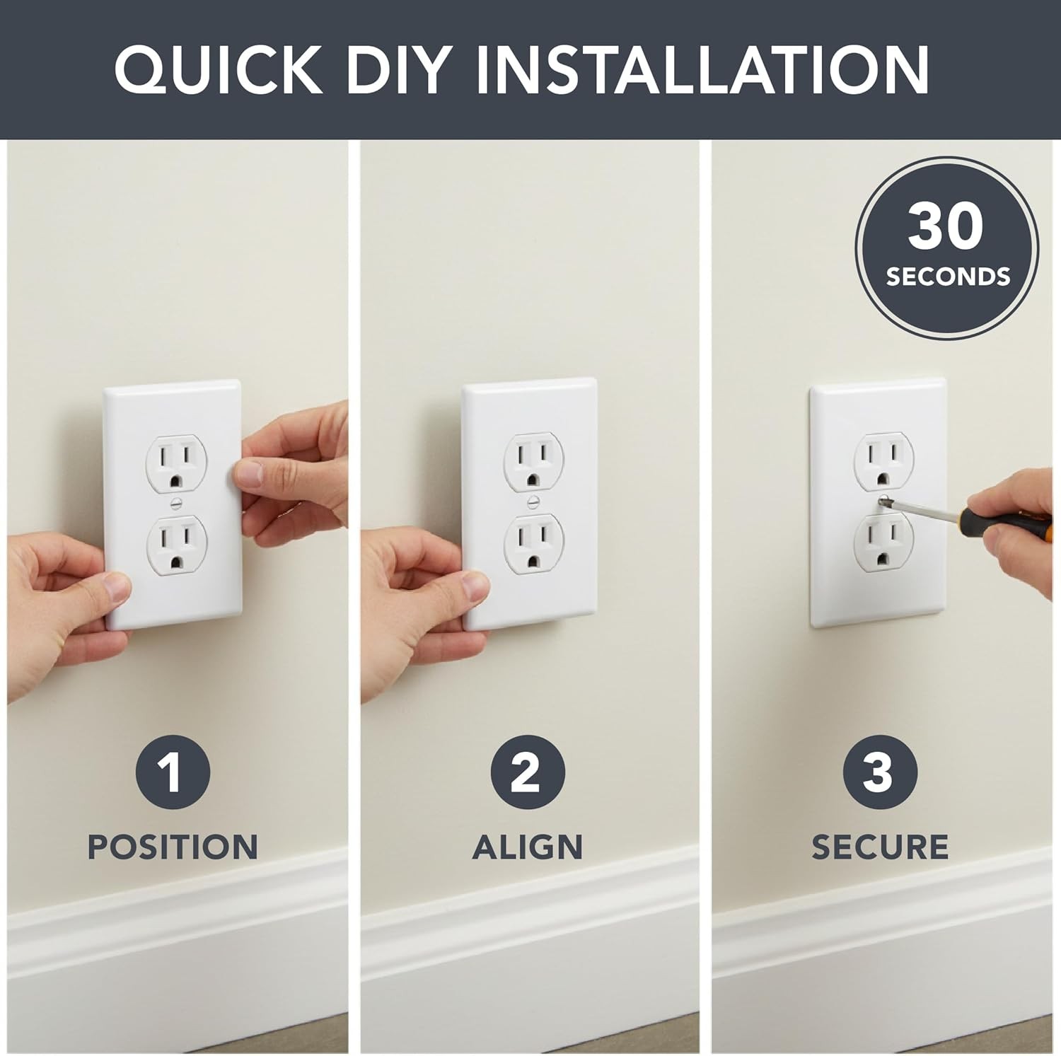 Outlet Covers Wall Plates – Electrical Outlet Covers12-pack Standard Size