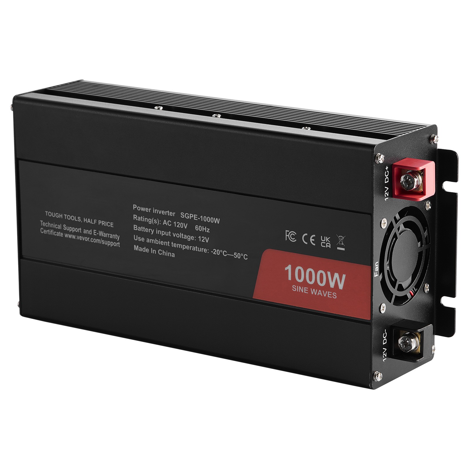 Uimoso 1000W Pure Sine Wave Inverter DC 12V to AC 120V with Remote Control