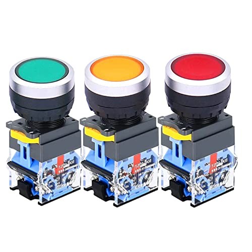22mm Momentary Push Button Switch Red Red yellow green instantaneous button