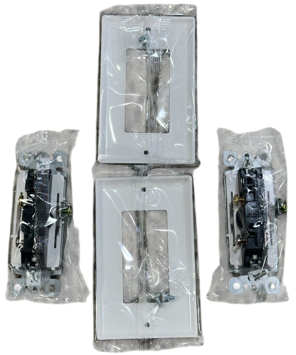 Bestten Light Switch 2-CT Single Pole Decorator Wall Light Switch With Wallplate