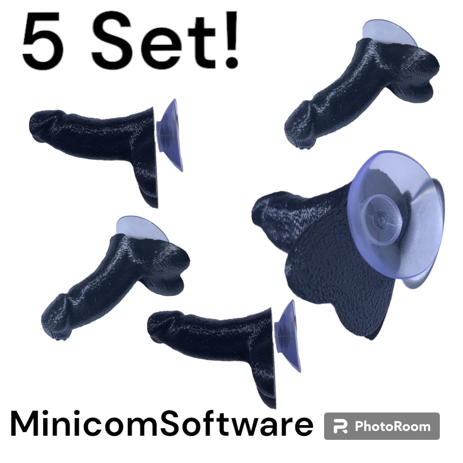 Penis Dick Suction Cup Sucker Pad Prank Joke (5 Set) Sticks Walls Windows Cars