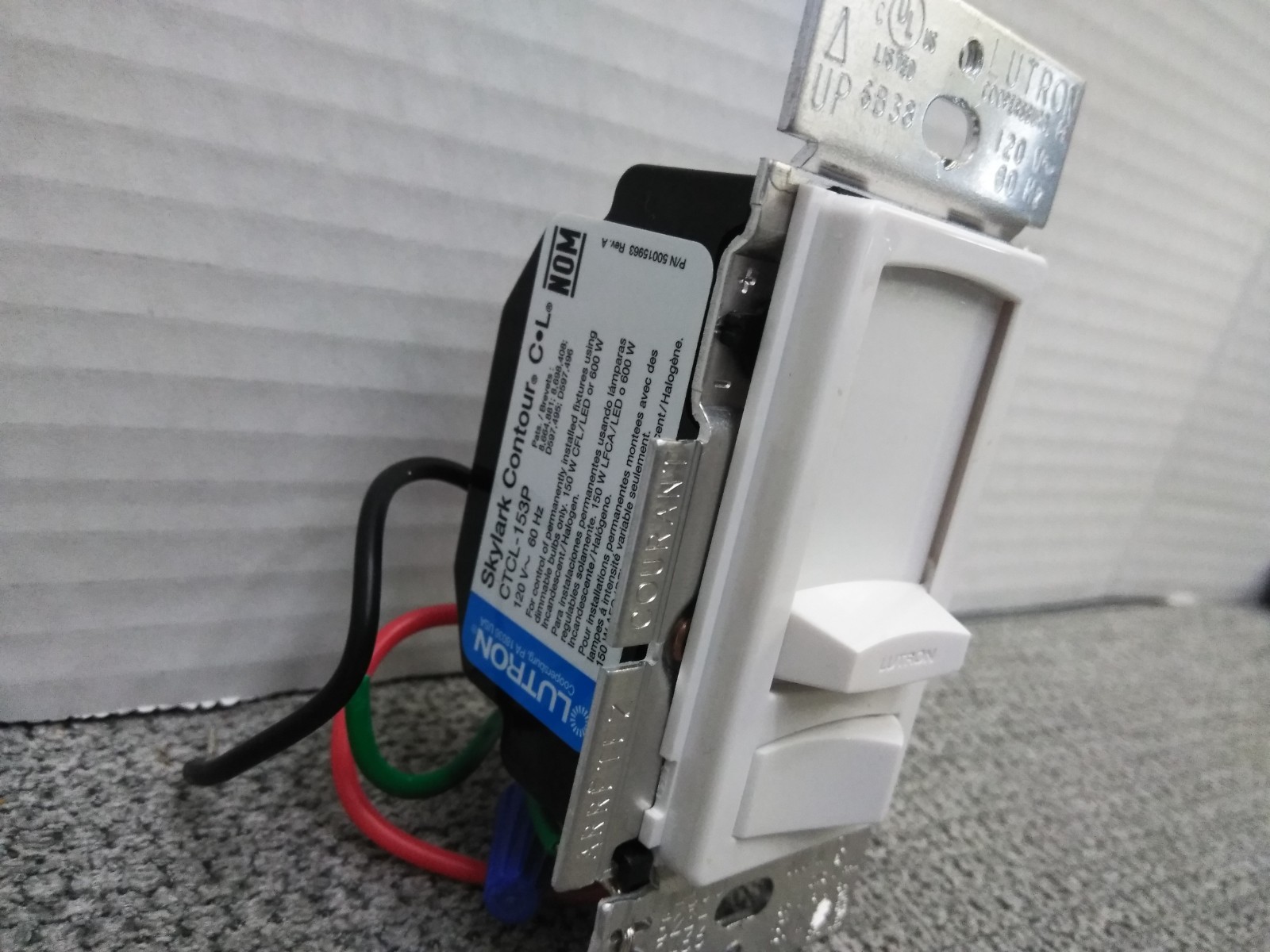 Lutron Skylark Contour CTCL-153P Single Pole Or 3-Way Dimmer Light Switch White