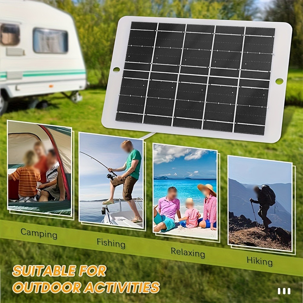 5V 3W Solar Panel USB Compatible Monocrystalline 16x12cm Lightweight