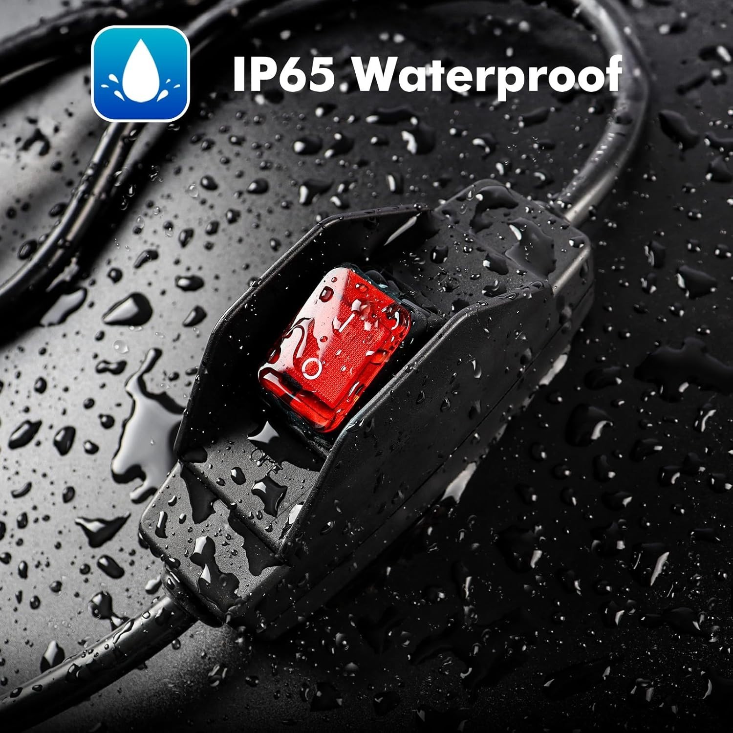 3-Prong Outdoor Extension Cord with Switch On/Off Waterproof Switch 15A 1875W