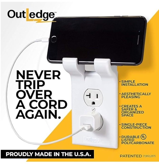 Wall Outlet Cover Plate With Ledge Shelf