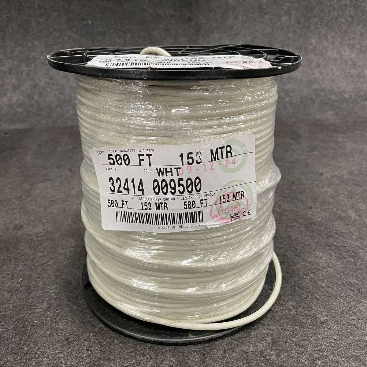 Belden Silicone Rubber Glass Braided Lead Wire 32414 009500 14Awg, 1C, Copper