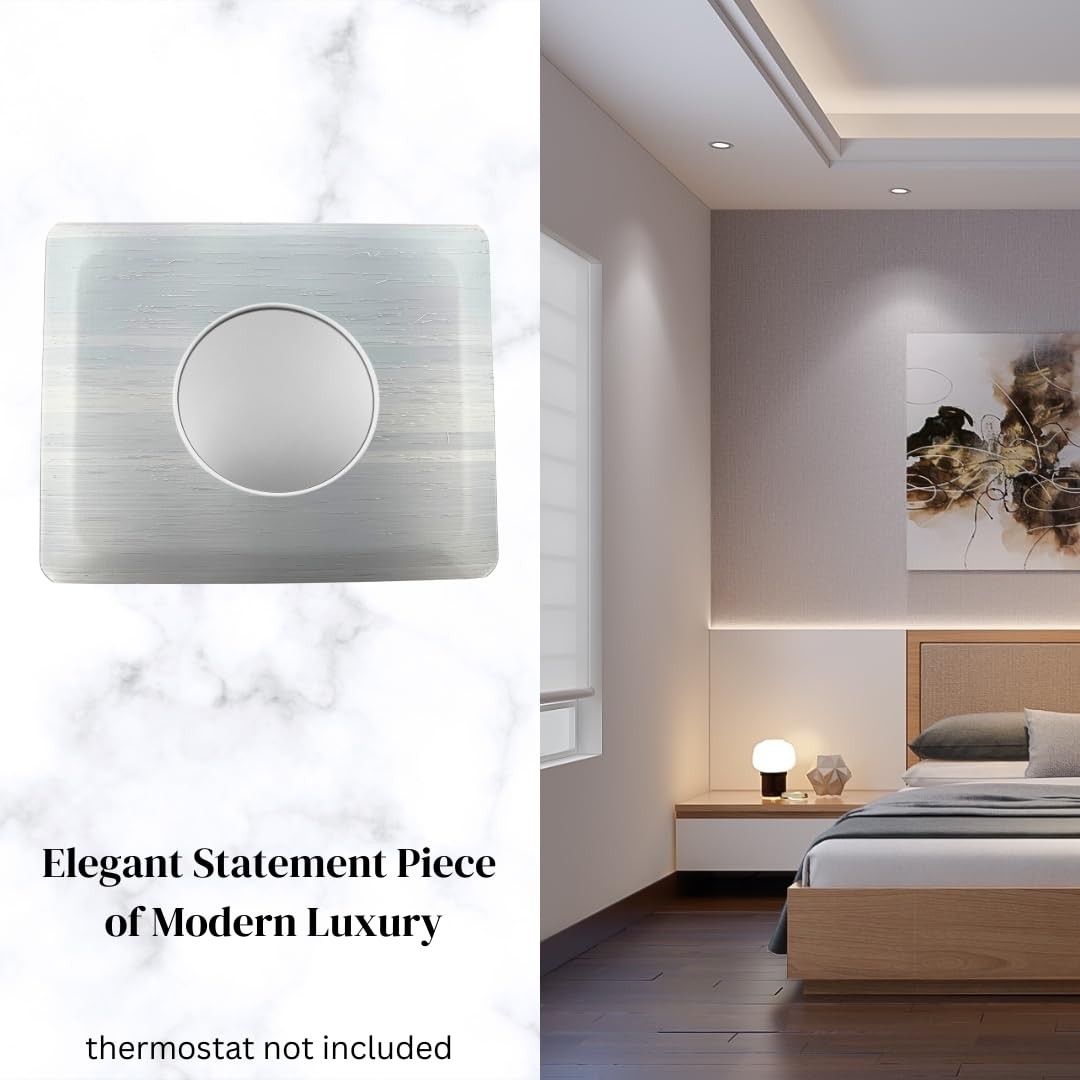 Silver Sheen Color Rectangle Wall Plate for Google Nest Thermostat 2020 Versi…