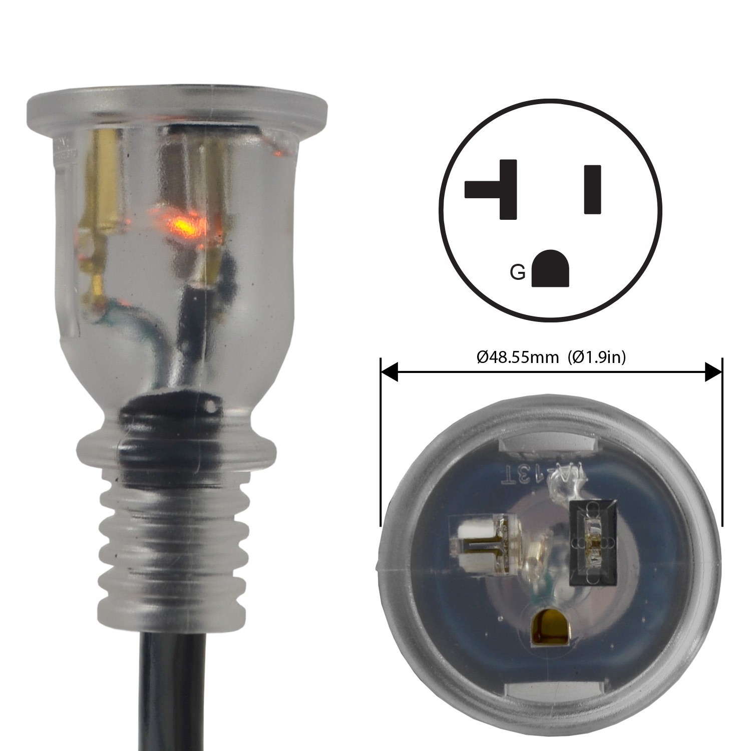 Conntek 100 FT 20 Amp Extension Cord NEMA 5-20P to 5-20R SJTW 10/3 Outdoor