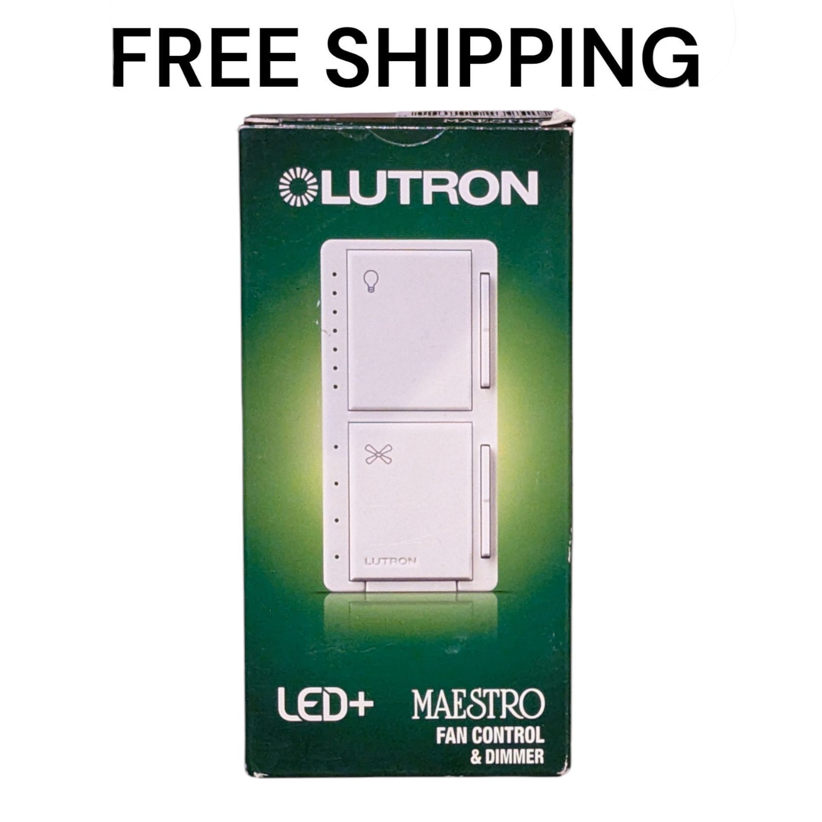 Lutron Maestro Fan Control & Light Dimmer LED Single Pole MACL-LFQH-WH White NEW