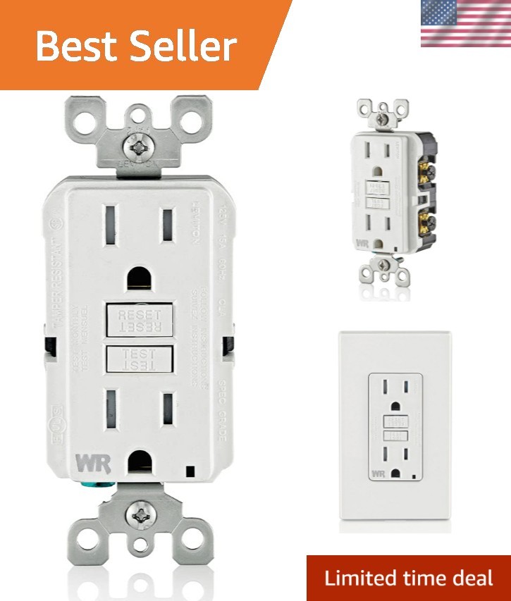 Outdoor Tamper-Resistant GFCI Outlet with LED Light – 15 Amp Safety Solution
