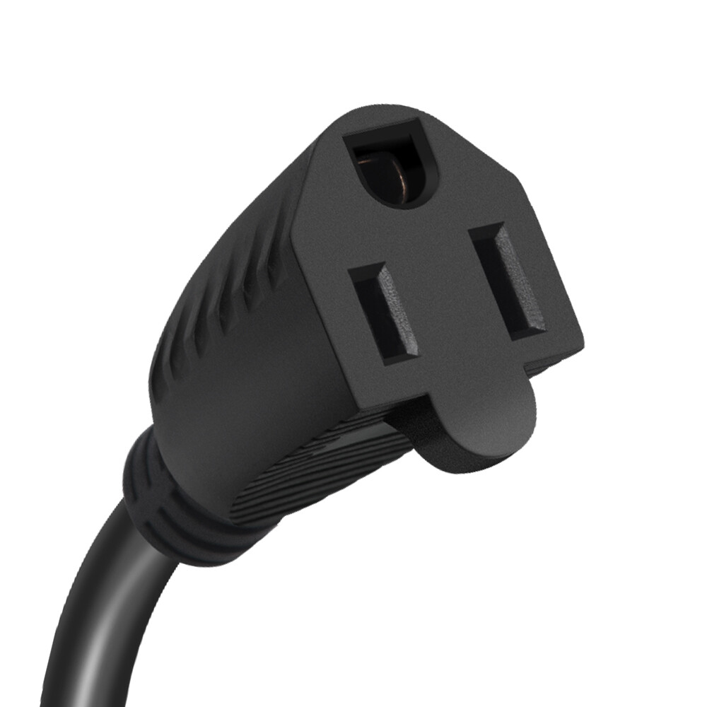 15 Amp 125V AC Power Inlet Port Plug with Integrated 18″ Extension Cord for Boat