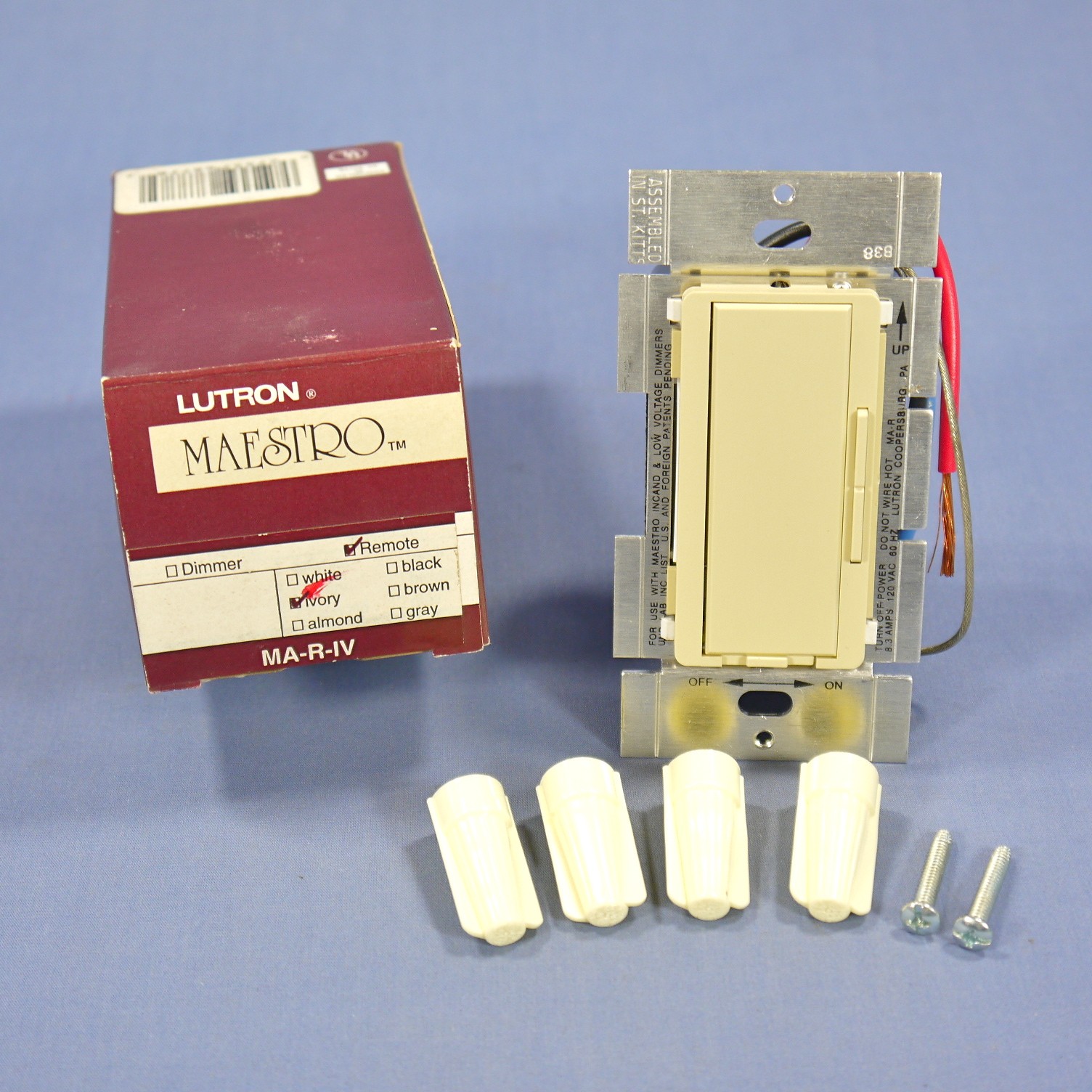 Lutron Maestro Ivory 8.3A Multi-Remote Dimmer Switch Incandescent 120V MA-R-IV