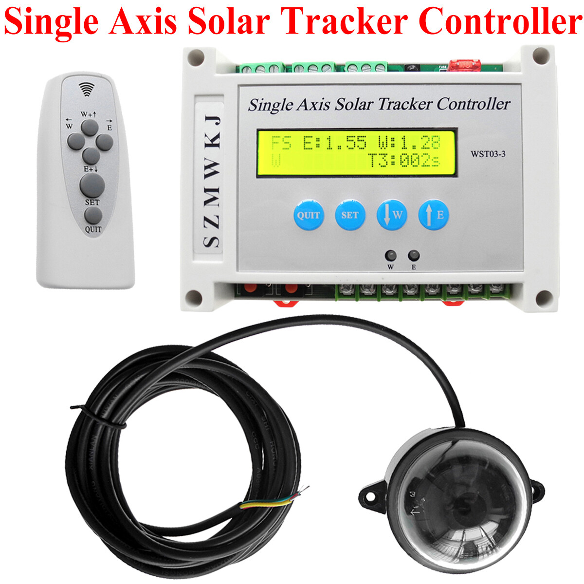 Single Axis Solar Tracker Controller + IR Remote for Solar Tracking Sun Track CL