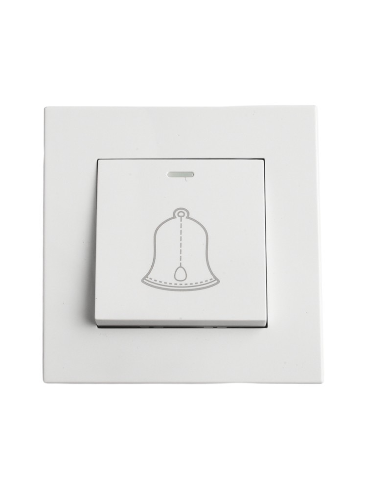 Elegant ABS Plastic Door Bell Wall Switch with Push Button White Finish