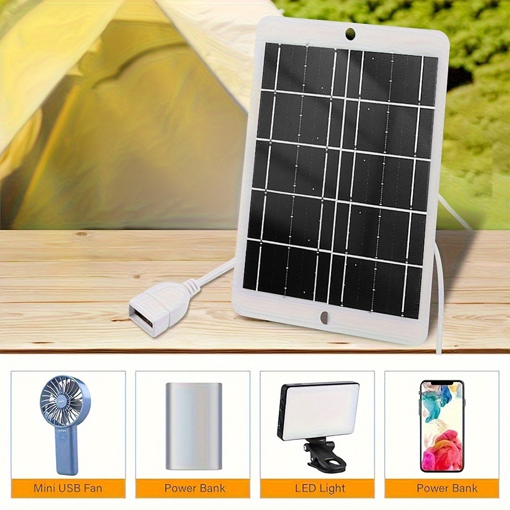 5V 3W Solar Panel USB Compatible Monocrystalline 16x12cm Lightweight
