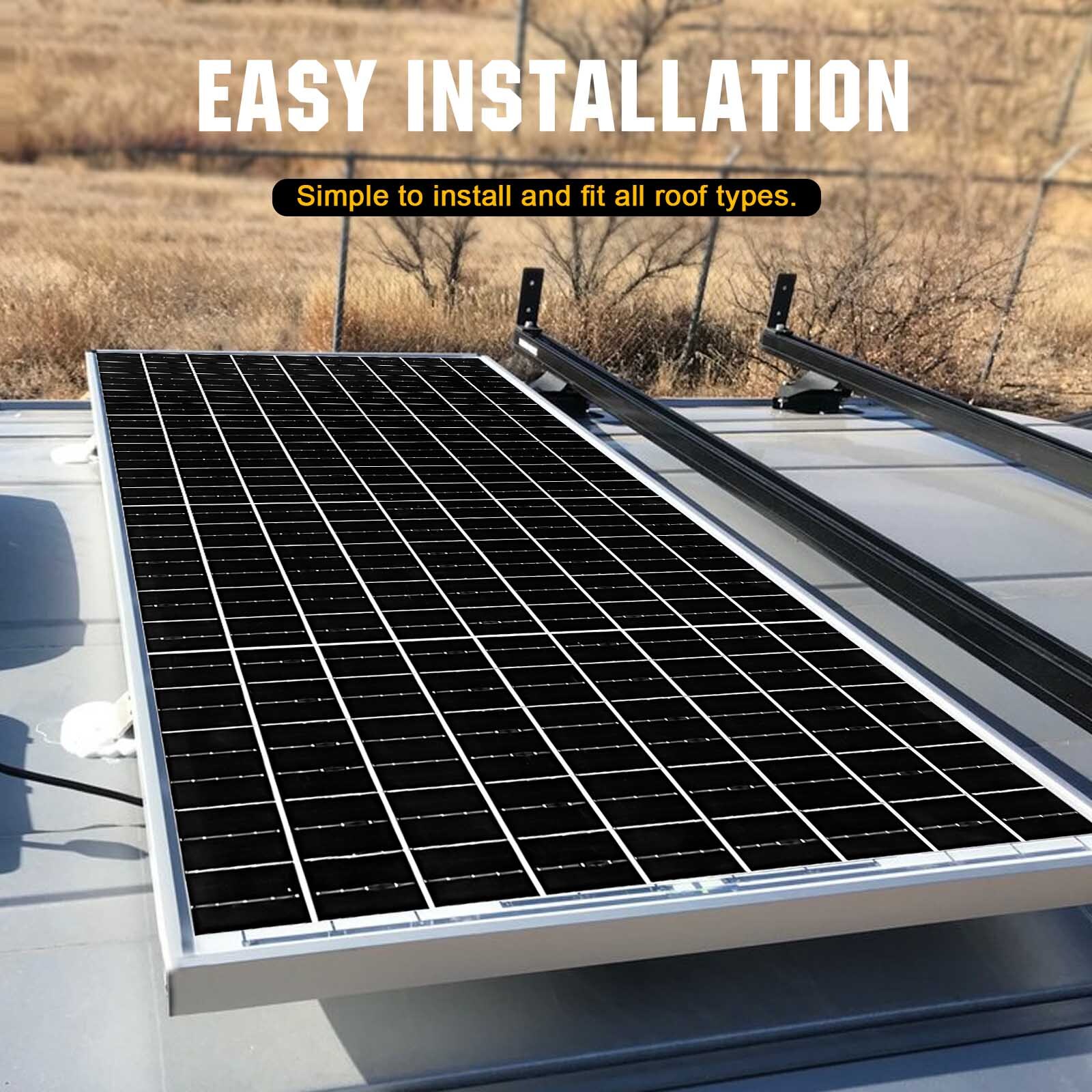 PFCTART 100W 200W 400W 1000W Watt Monocrystalline Solar Panel PV 12V Home RV