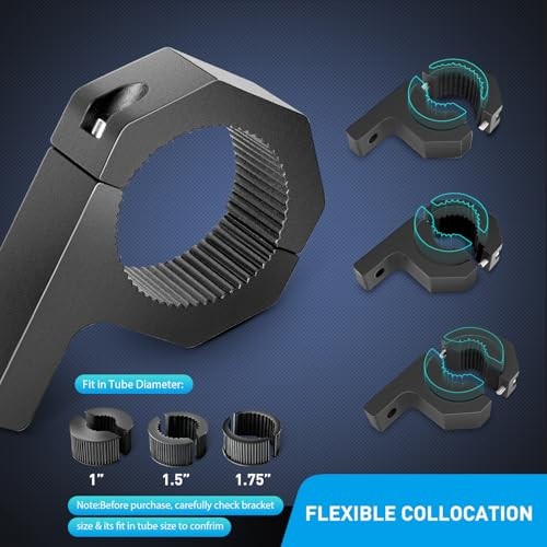 90020B 2 Pack Mounting Bracket Kit LED Off Road Light For 1″/1.5″/1.75″/2″Bar