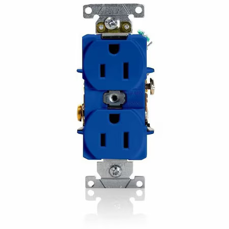 Leviton 5252-Bu Duplex Receptacle/Outlet, 15 Amp