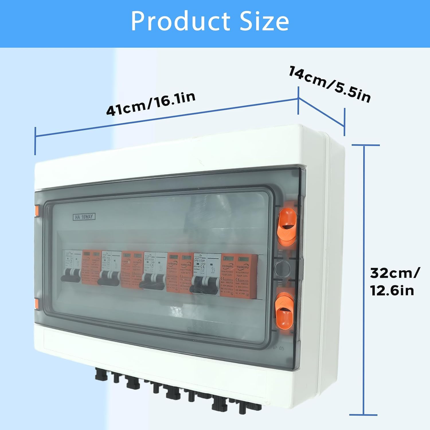 Solar Disconnect Switch, PV Combiner Box 4 String 1000V 40A Solar Surge Protecto