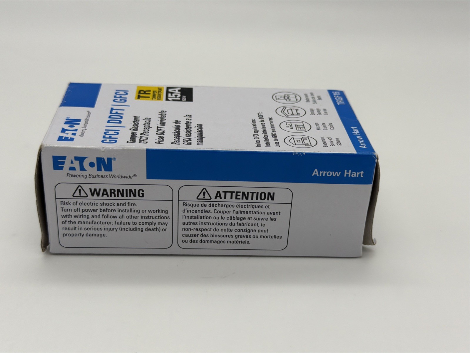 10 PCS NEW Eaton TRGF15W 15 Amp GFCI Self‑Test Tamper‑Resistant Receptacle 125 V