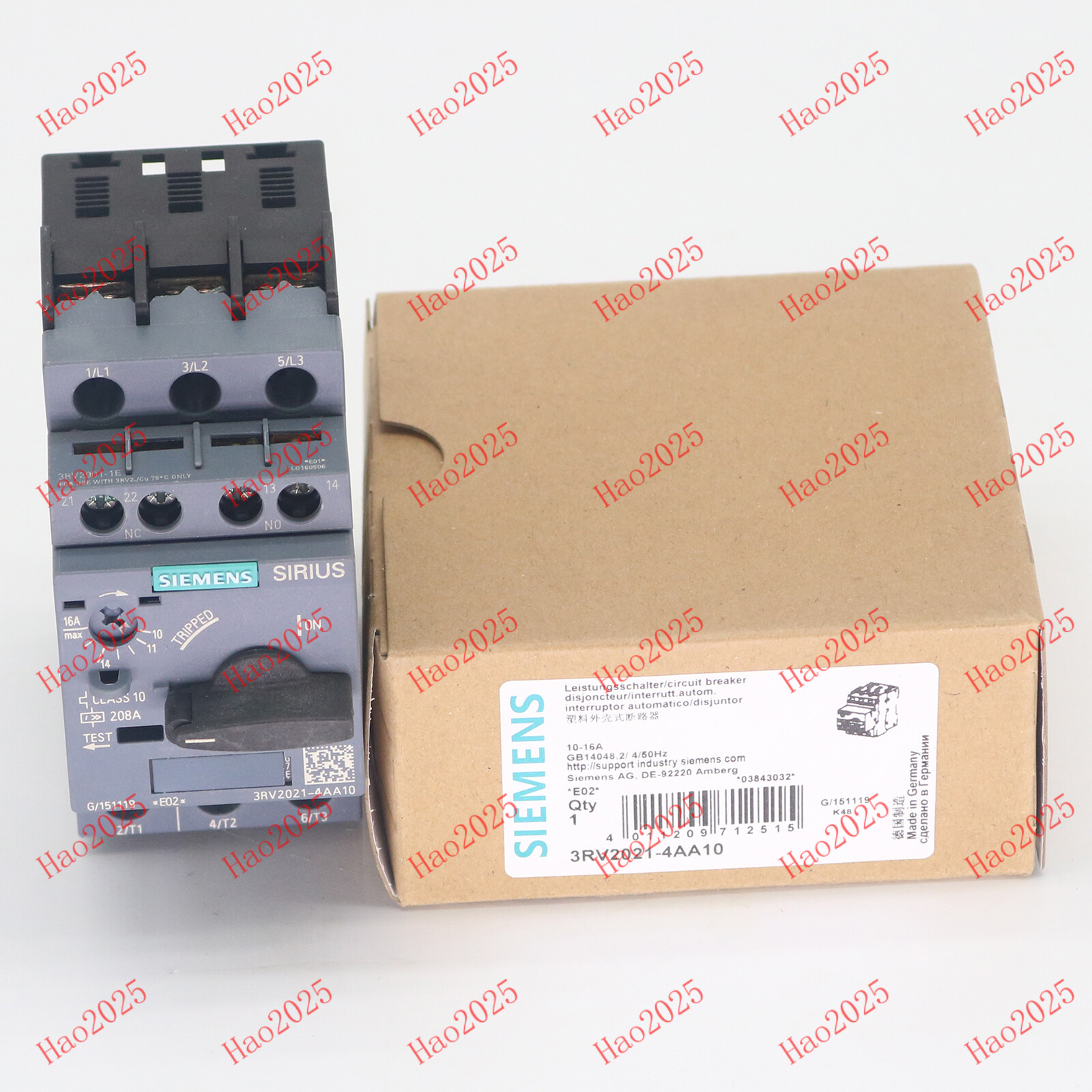 New SIEMENS in box breaker 3RV2021-4AA10 3RV2 021-4AA10 1 year warranty