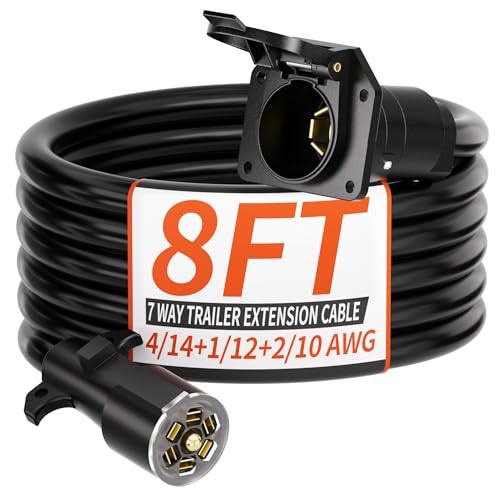 PlugSaf 8FT Cable for Removable Cables – 8 Feet & 7Vs – Double Extend