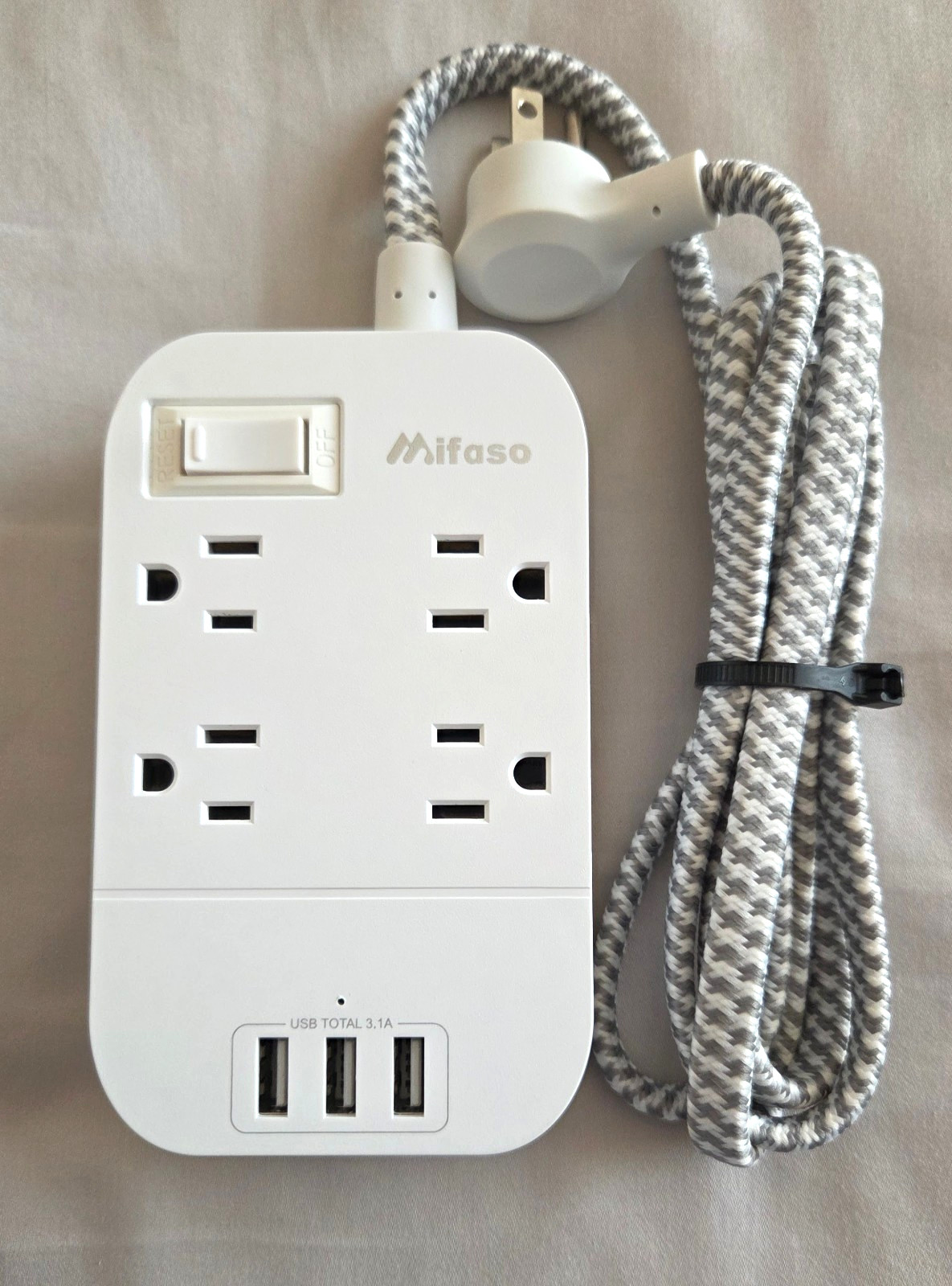5pc LOT Tessan & Mifaso Multi Outlet Power Strip with Wide Outlet & USB Charging