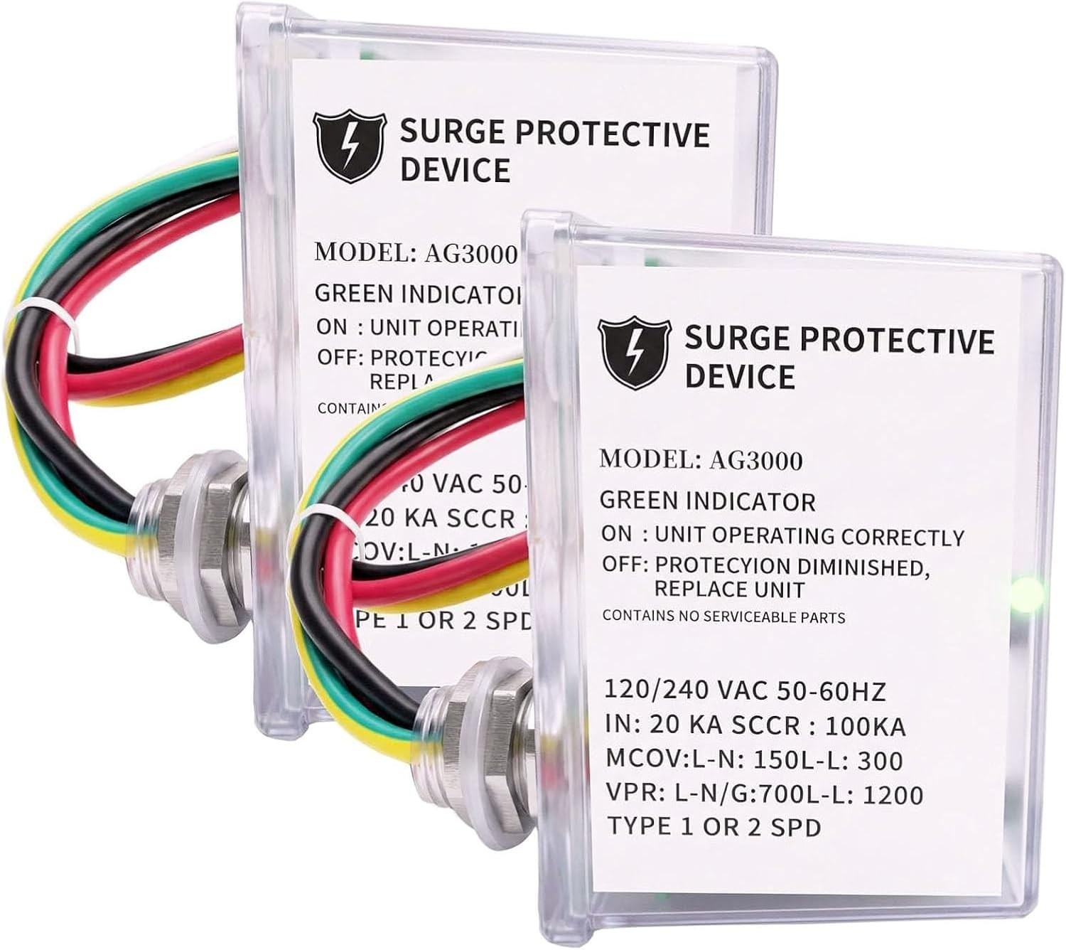 2-Pc AG3000 HVAC Surge Protector – 3-Mode Protection for Appliances & Systems