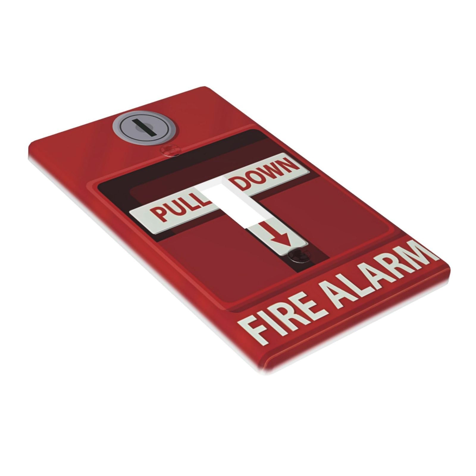 Fire Alarm Cool Funny Light Switch Cover Decorative Single Toggle 1 Gang Wall Pl