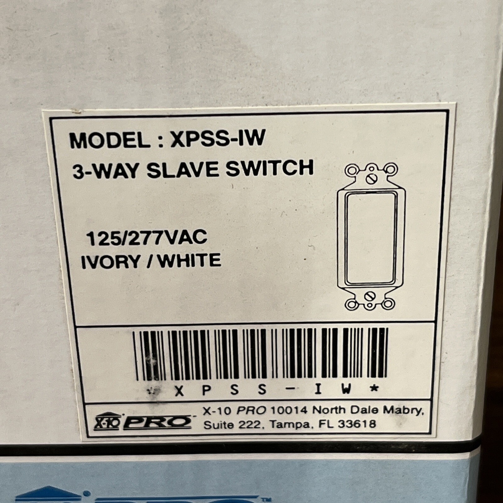 X-10 PRO 3-Way Slave Switch Incandescent Model: XPSS-IW Ivory / White Ships Free