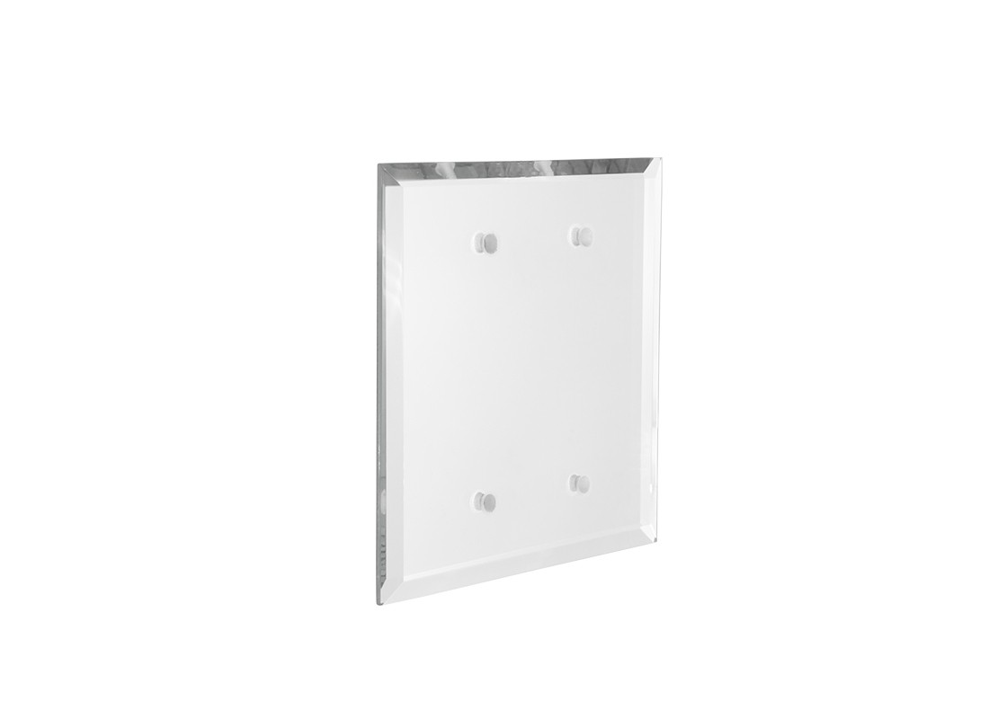 FHC MP208C Clear Double Blank Glass Mirror Plate with Screw Holes