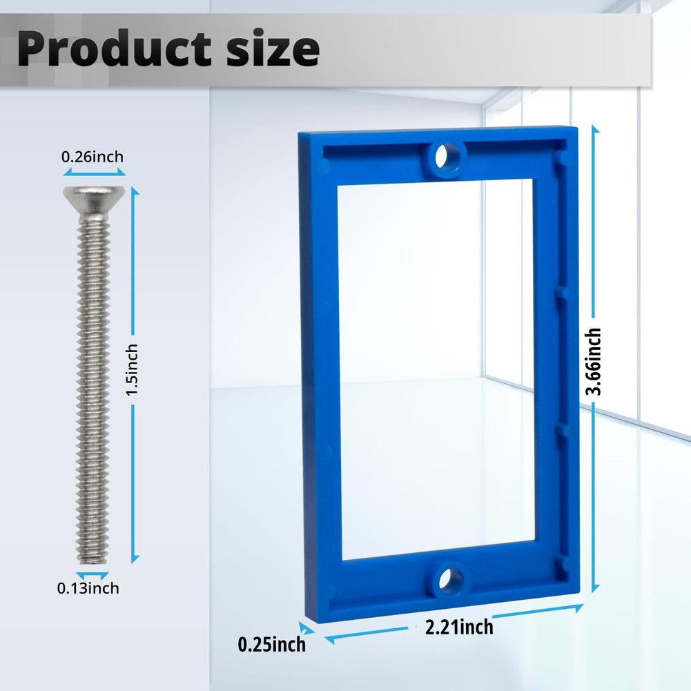 1 Gang Outlet Box Extender 1/4 inch Heat Resistant ABS Plastic Material