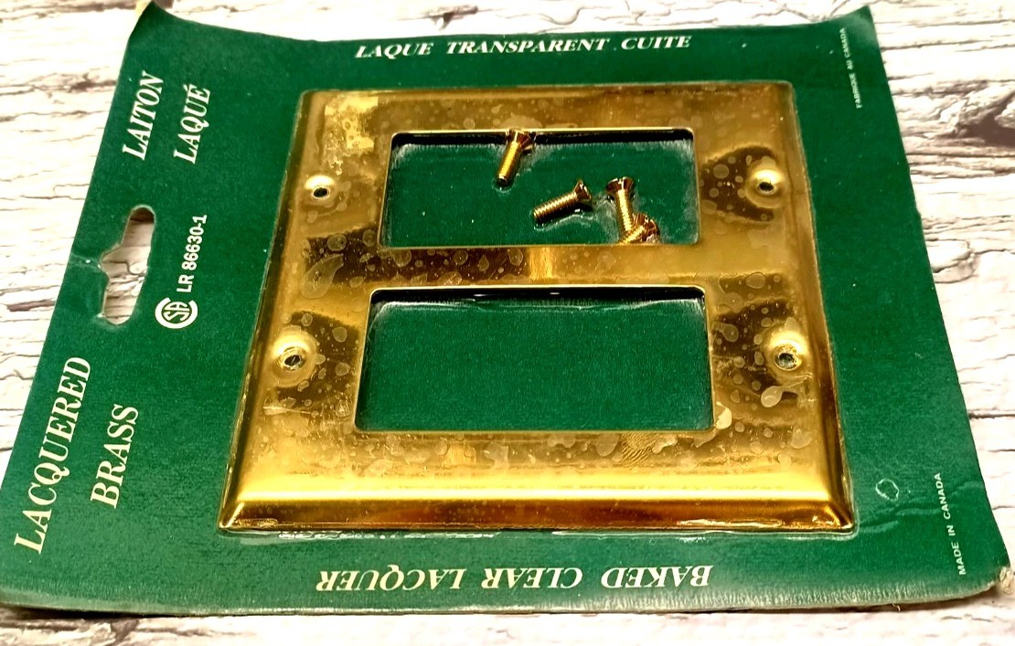 Lacquered Brass outlet wall plate cover