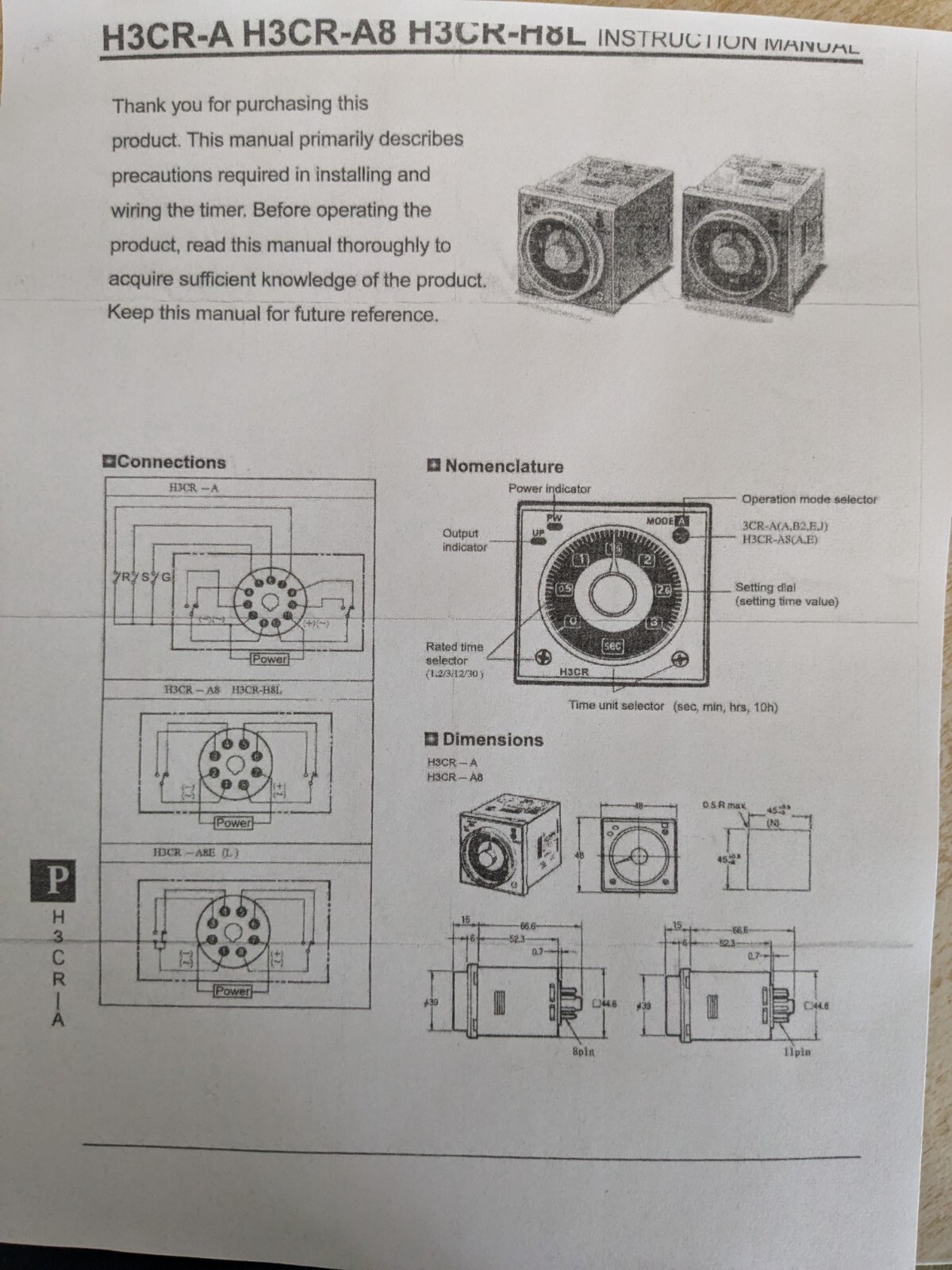 220 volt timer switch= OMRON