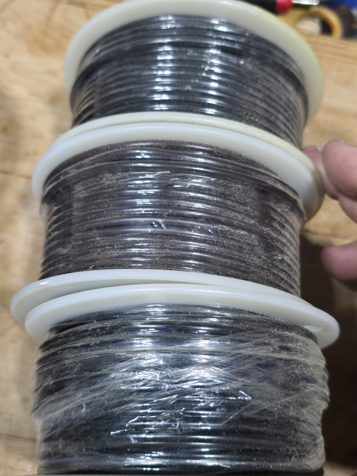 Lot Of 3 Electrical Primary All Copper Wire 12 Gauge 100 FT 3 BLACK REELS – USA